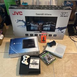 PS3, PS4, Xbox One S & 37” Smart LED HDTV 