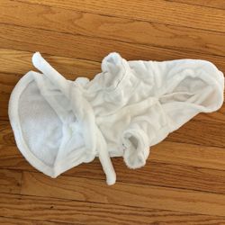 Brand New Dog Bathrobe - White