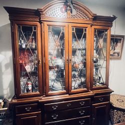Mahogany Chippendale Antique China Cabinet