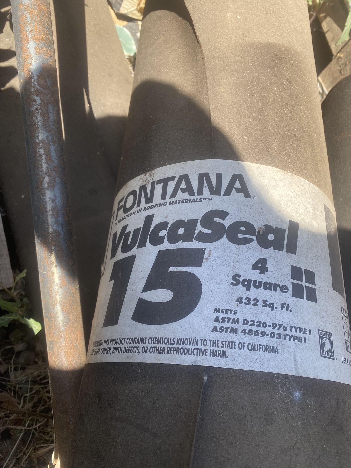 5 Rolls Of 15lb Felt (Roofing Paper)