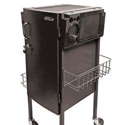 Black Metal Locking Trolley