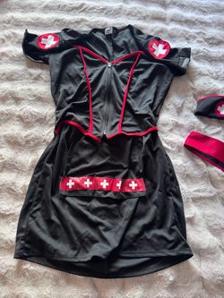 Black Nurse Halloween Costume Set spirit Halloween