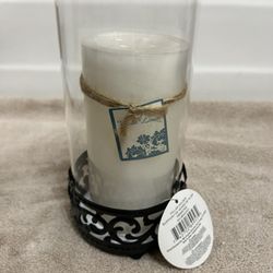 New Pillar Candle Holder with Candle