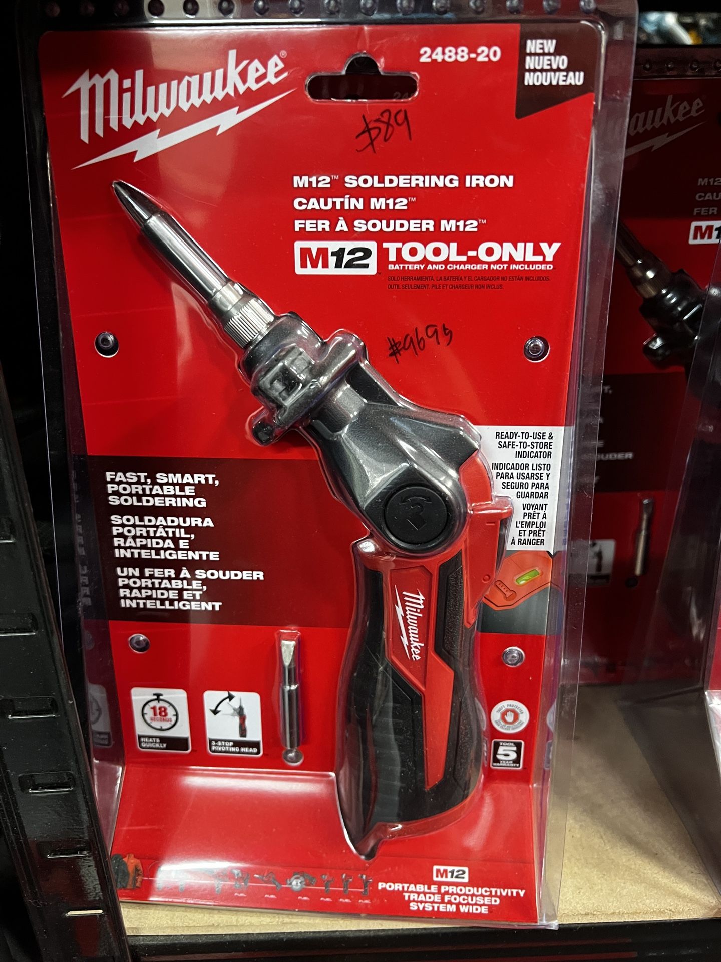 Milwaukee M12 12-Volt Lithium-Ion Cordless Soldering Iron (Tool-Only)