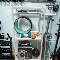 Fitness Organizer Stand and Equipment