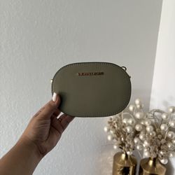 GREEN MK LEATHER CROSSBODY 