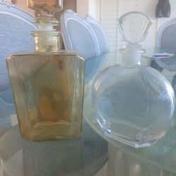 Two Large Perfume Bottles Excellent Condition