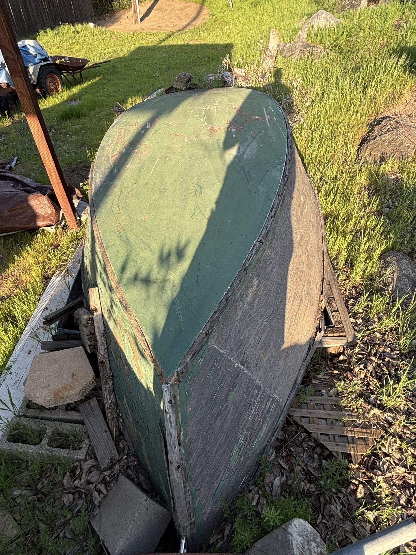 Old Wooden Drift Boat Hasn’t Been Used For Almost 20 Years Great Planter Or Yard Ornament