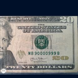 $20 Binary High Serial Number
