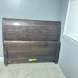 Brown Queen Bed Antique