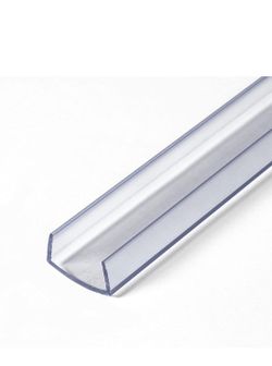 Outwater Plastics 341-Cl Clear 3/4'' Rigid Vinyl Clear Plastic U-Channel/C-Channel 48 Inch Lengths (Pack of 3)