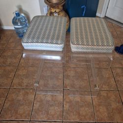 2 Clear Acrylic Vanity Stool 