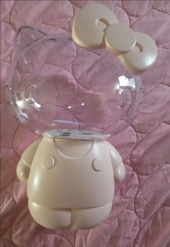 Vanity Hello Kitty Makeup Container only featuring a matte pink body paired with a clear dome