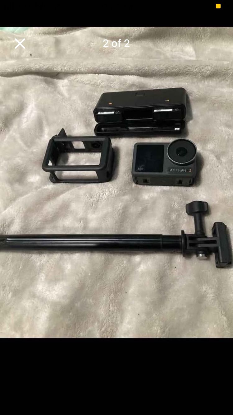 DJI Osmo Action 3 HD 4k Camera Adventure Pack  Great condition  Hardly used  Comes with 3 battery 