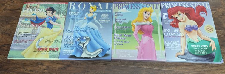 Vintage Disney Princess Magazine Style Wall Hangings