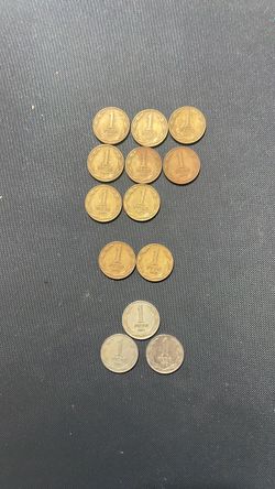 Lot of 13 Chile 1 Peso Coins