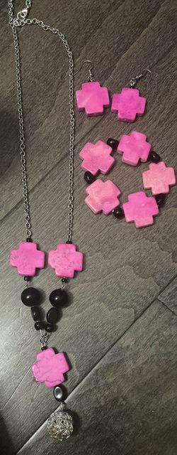 Necklace, Bracelet, And Earrings 