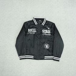 Hellstar Studios High Embroidered Baseball Jacket