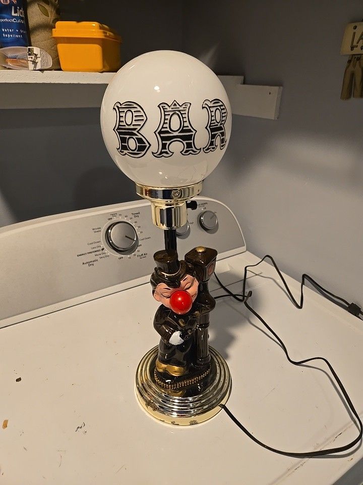 Vintage Charlie Chaplin Hobo Bar Lamp 