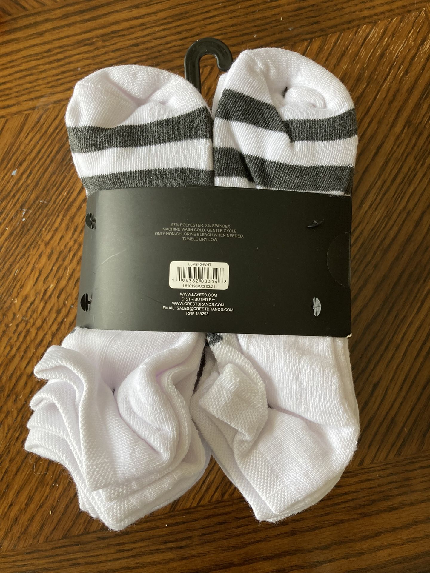 NWT Layer 8 Men’s No Show Cushioned Socks 15 pairs