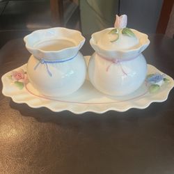 Fine Bone China Cream And Sugar Set