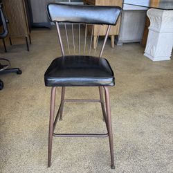 1950s Mid Century Atomic Metal Barstool or Highchair