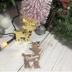 Christmas Customized Acrylic Reindeer Ornaments
