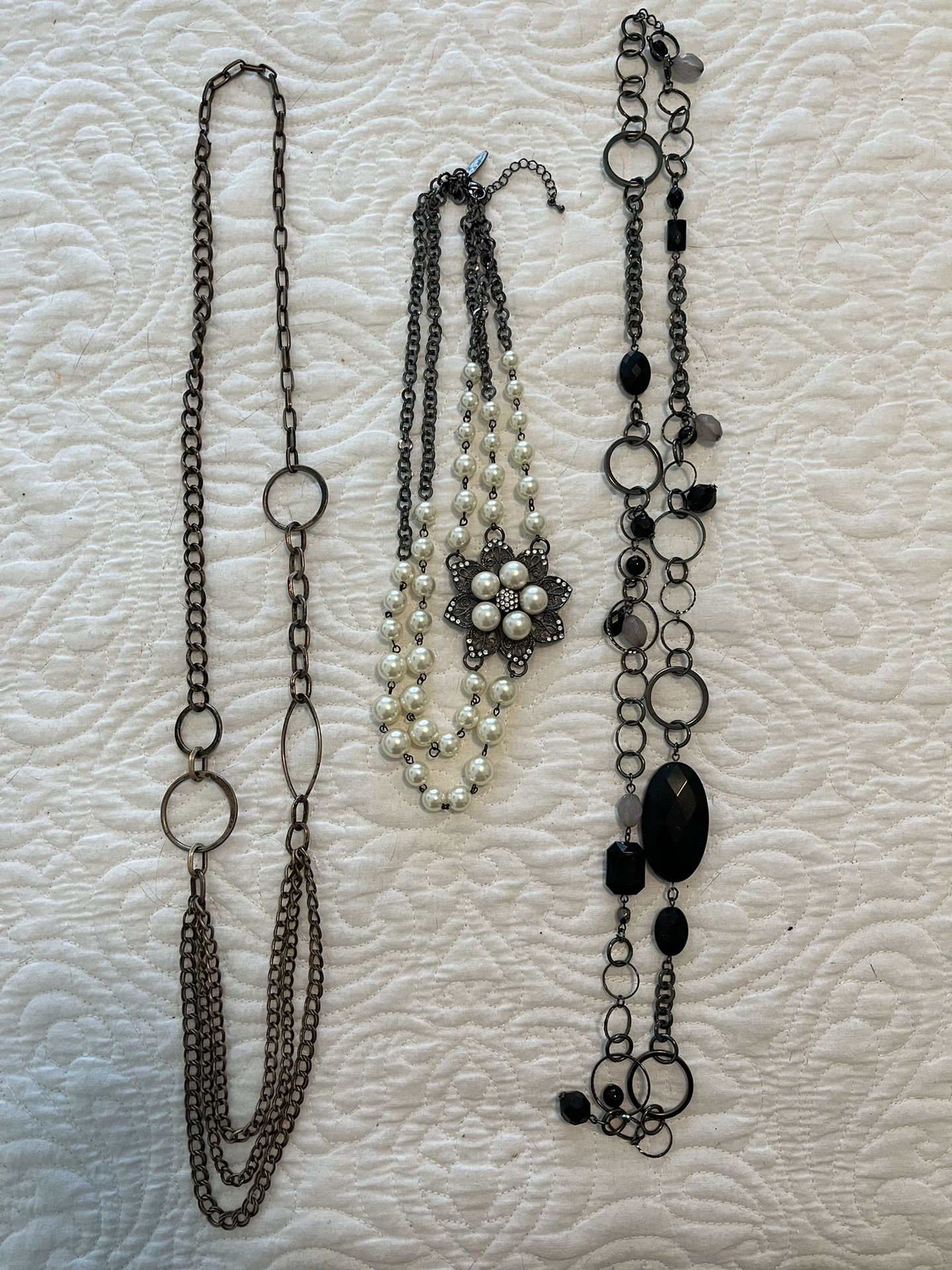 3 Costume Necklaces