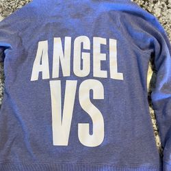 L Victoria’s Secret Vintage Y2K Angel VS Medium Zip Hoodie Purple White Large