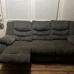 Gray Reclining Sofa