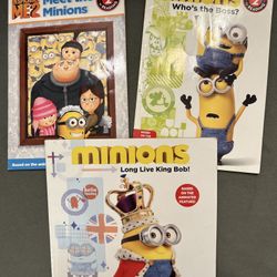 EXCELLENT LOT OF 3 MINION  BOOKS
