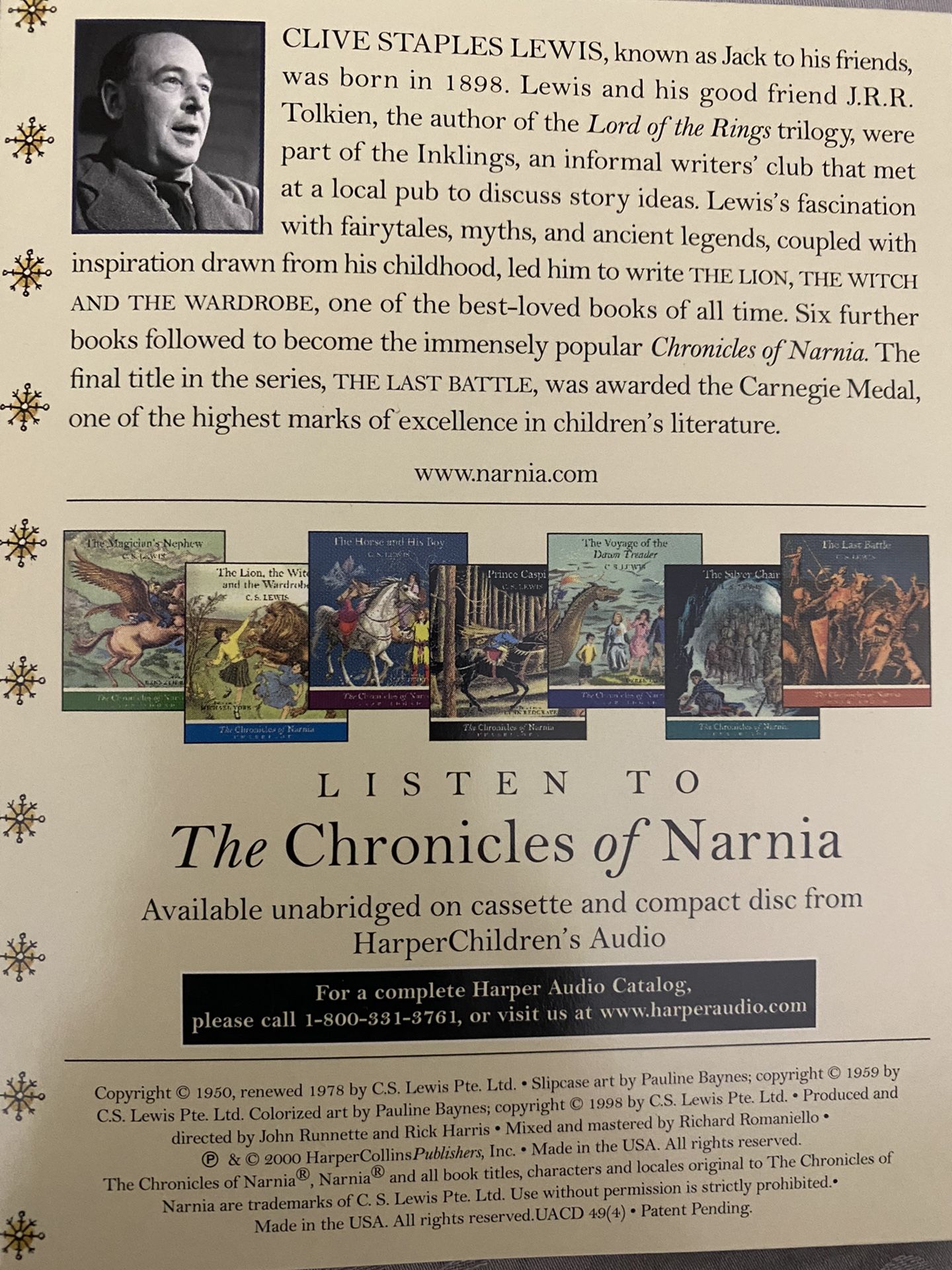 The Complete Set Of Dvd’sThe Chronicles Of Narnia