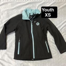 Youth XS Hooey Black Soft shell Jacket 