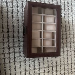 Walnut Watch / Jewelry Accessories Box With Drawer