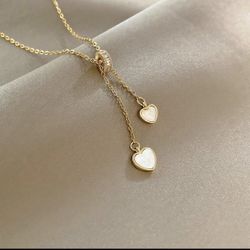 New Minimalist Duo Hearts Pendant Necklace, Pick Any 2 Jewelry Free Shipping 