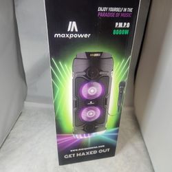 Max Power Portable Speaker W/ Mic