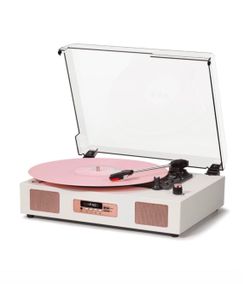 Vinyl Record Player Vintage Wireless Bluetooth Record Player with Stereo Speakers, USB/TF Card Recording, LP Player with 3 Speed Belt Drive Turntable