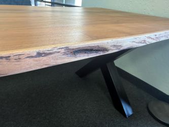 Large acacia wood table live edge
