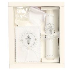 Unisex Baptism Candle Set In SPANISH