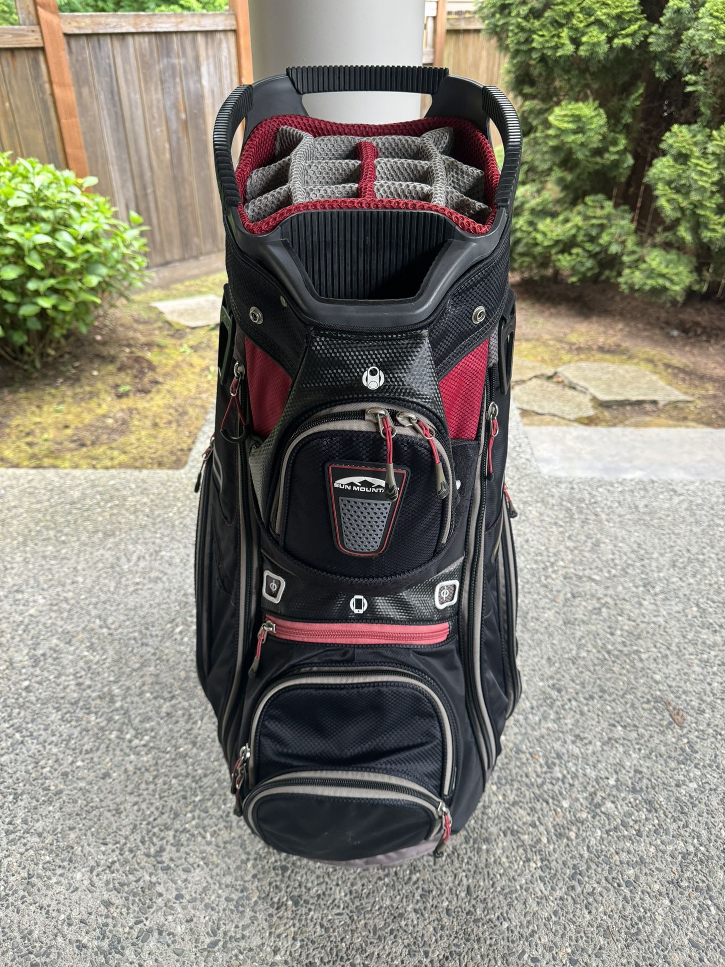 Sun Mountain C130 Cart Bag Black Red 