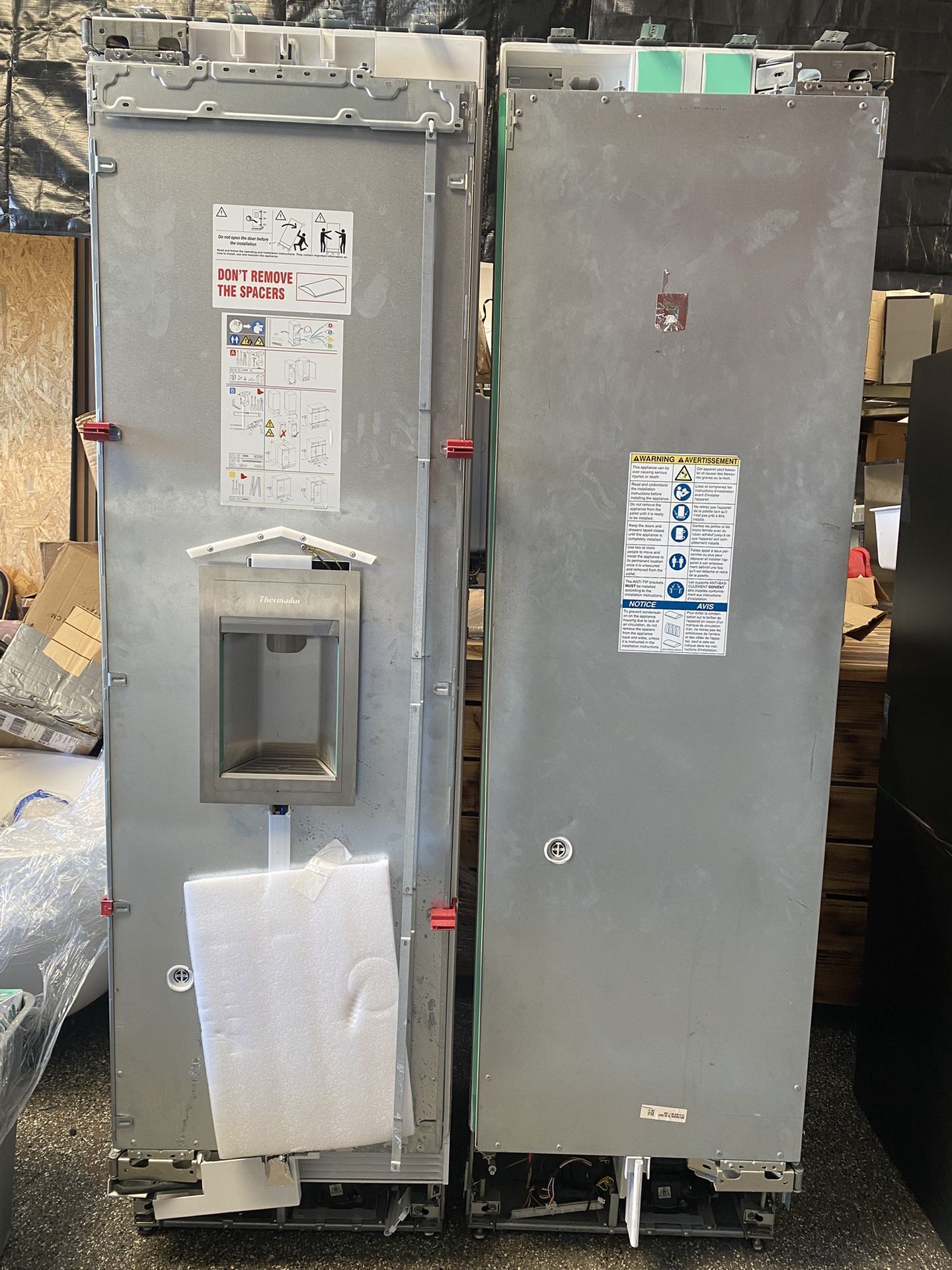 Thermador 48” Panel Ready Column Refrigerator And Freezer Set