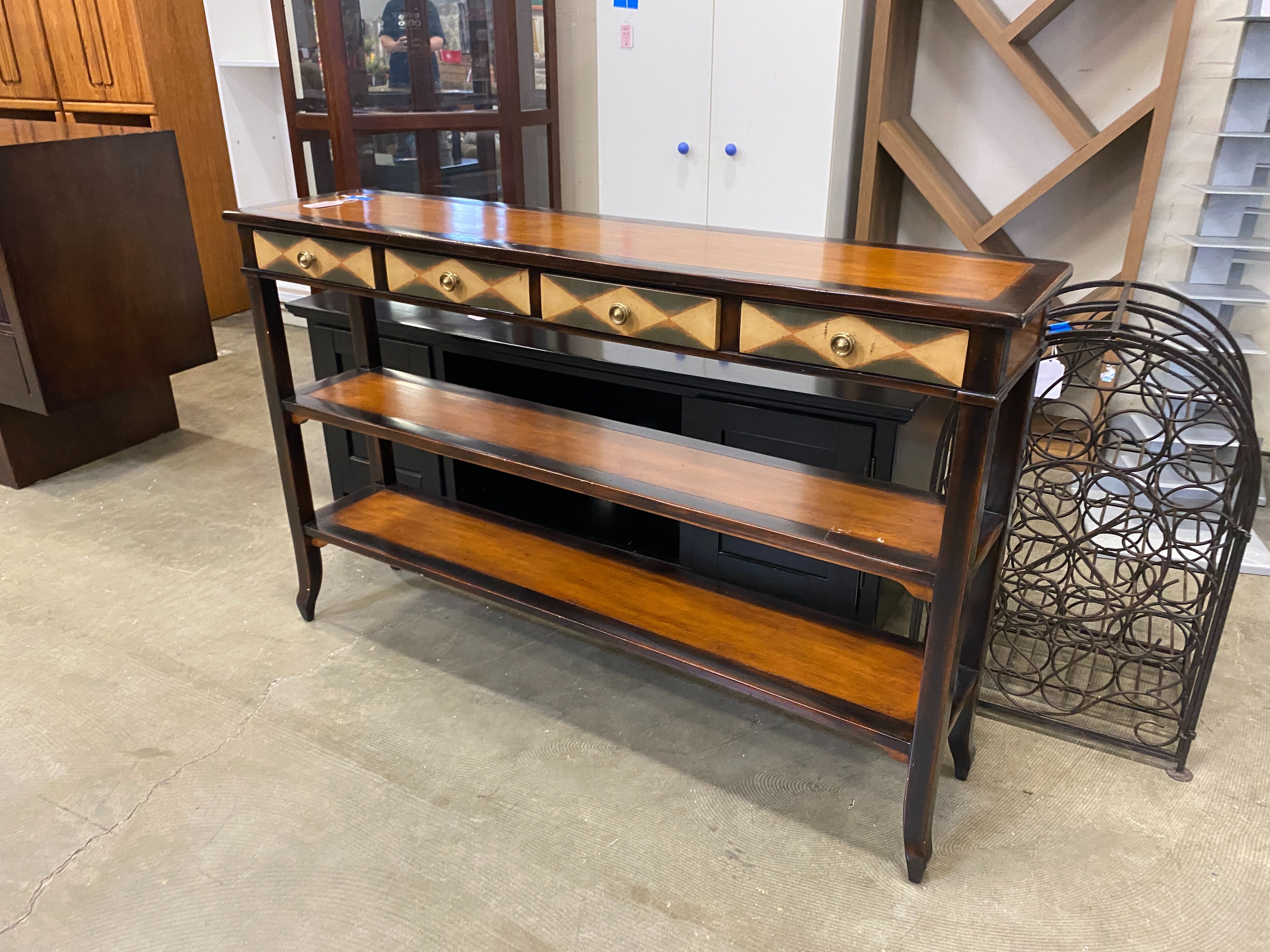 THEODORE ALEXANDER Atelier de la Madeleine Multi-Wood Sofa Table