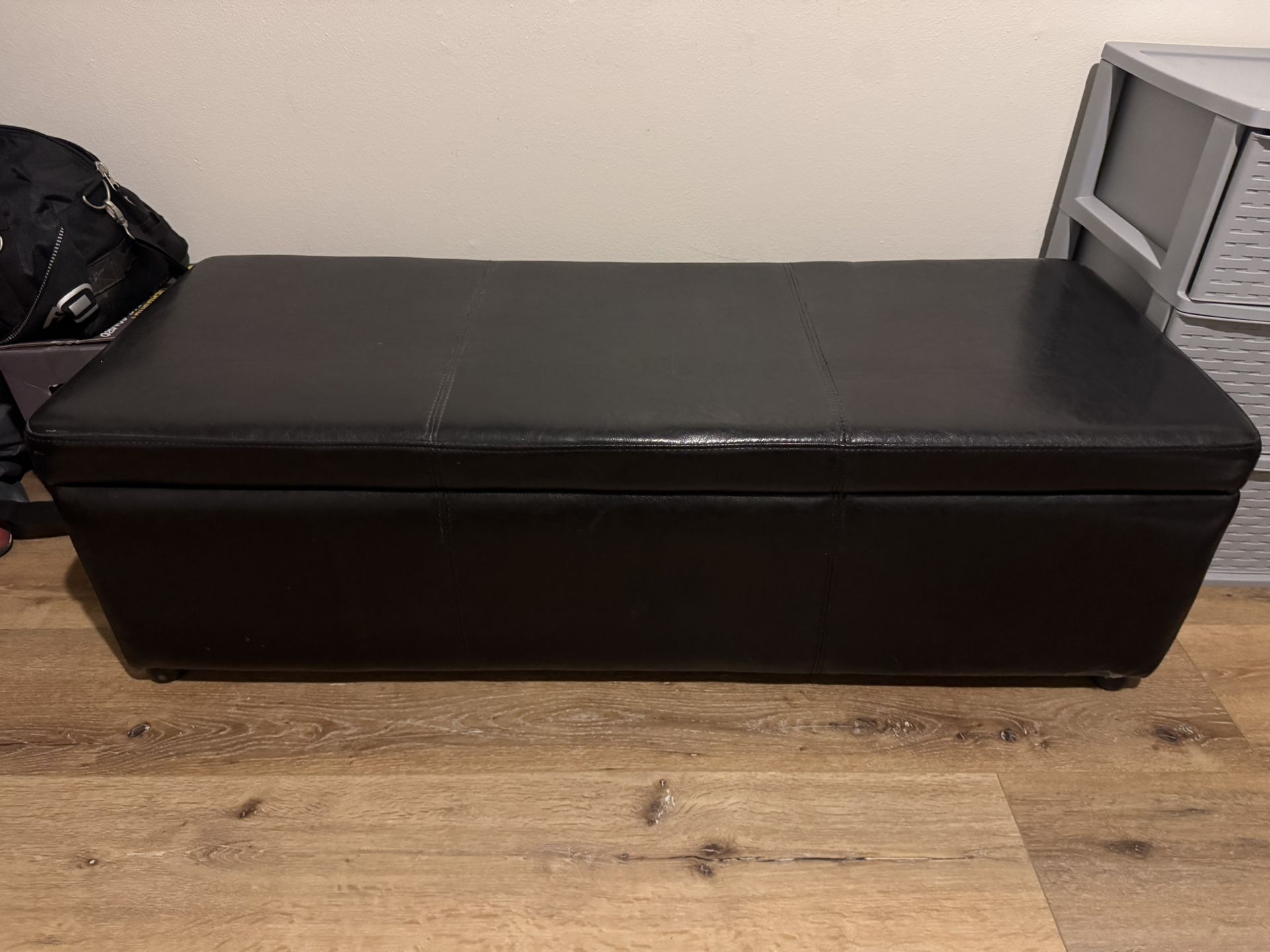 Leather Ottoman 