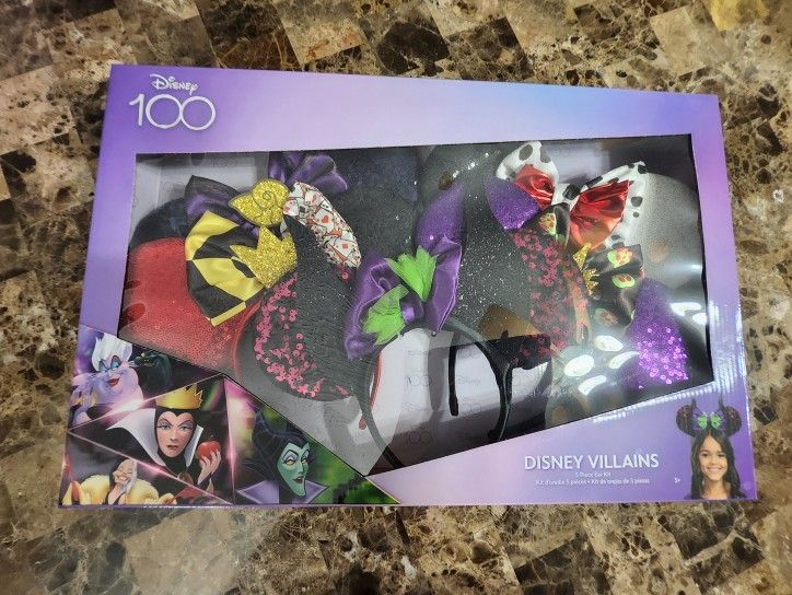 Disney 100 Villains 5 Piece Ear Kit