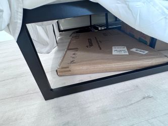 Black Modern Queen Bedframe (mattress free!) - $85