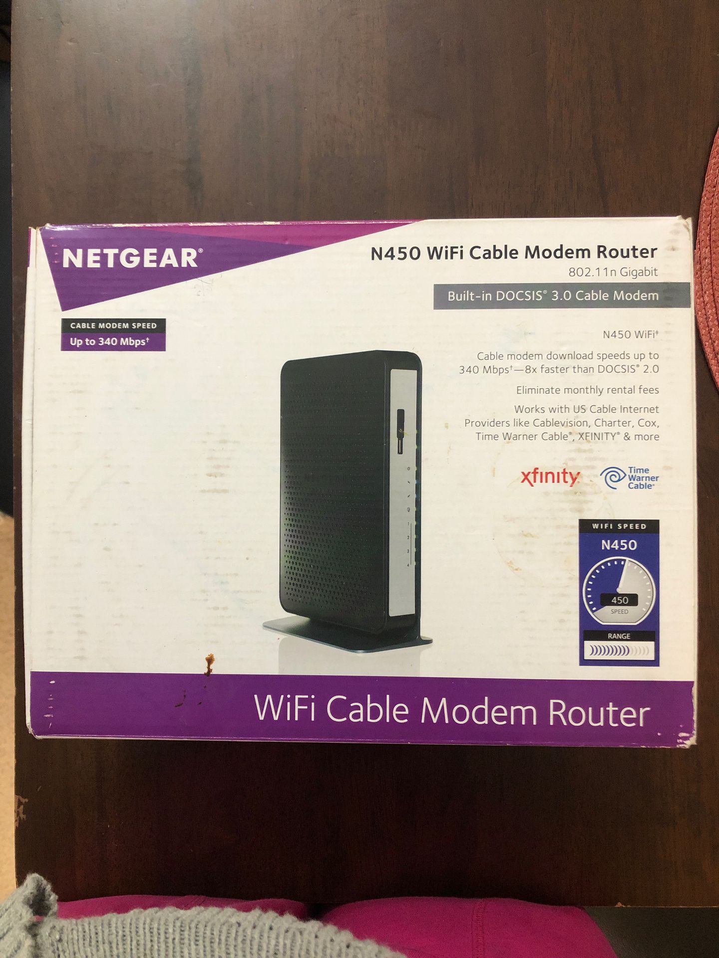 N450 wifi cable modem router