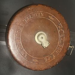 Antique Keuffel & Esser K&E Cruiser 100’ Tape Measure With Woven Cloth Tape