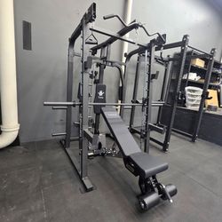 Vesta Smith Machine Sm2001 |Heavy-Duty Adjustable Bench | Squat Rack | Pulley System | Gym Equipment