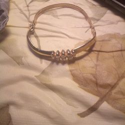 Vintage Gold Plated, And Cubic Zirconia Bracelet 