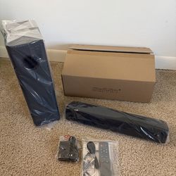 Saiyin Sound Bars for TV with Subwoofer, 2.1 Deep Bass Small Soundbar Monitor Speaker